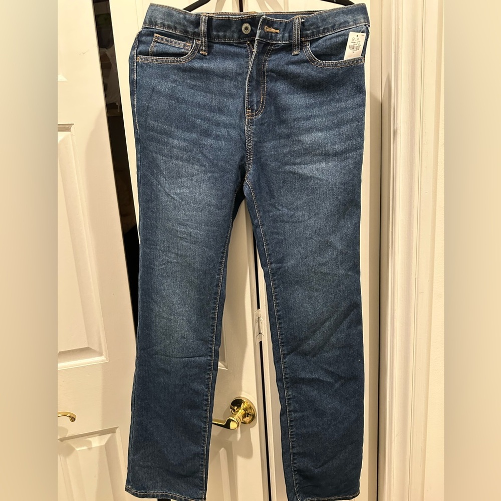 Old Navy Boys’ Blue Jeans Straight Leg Size 18 NWT